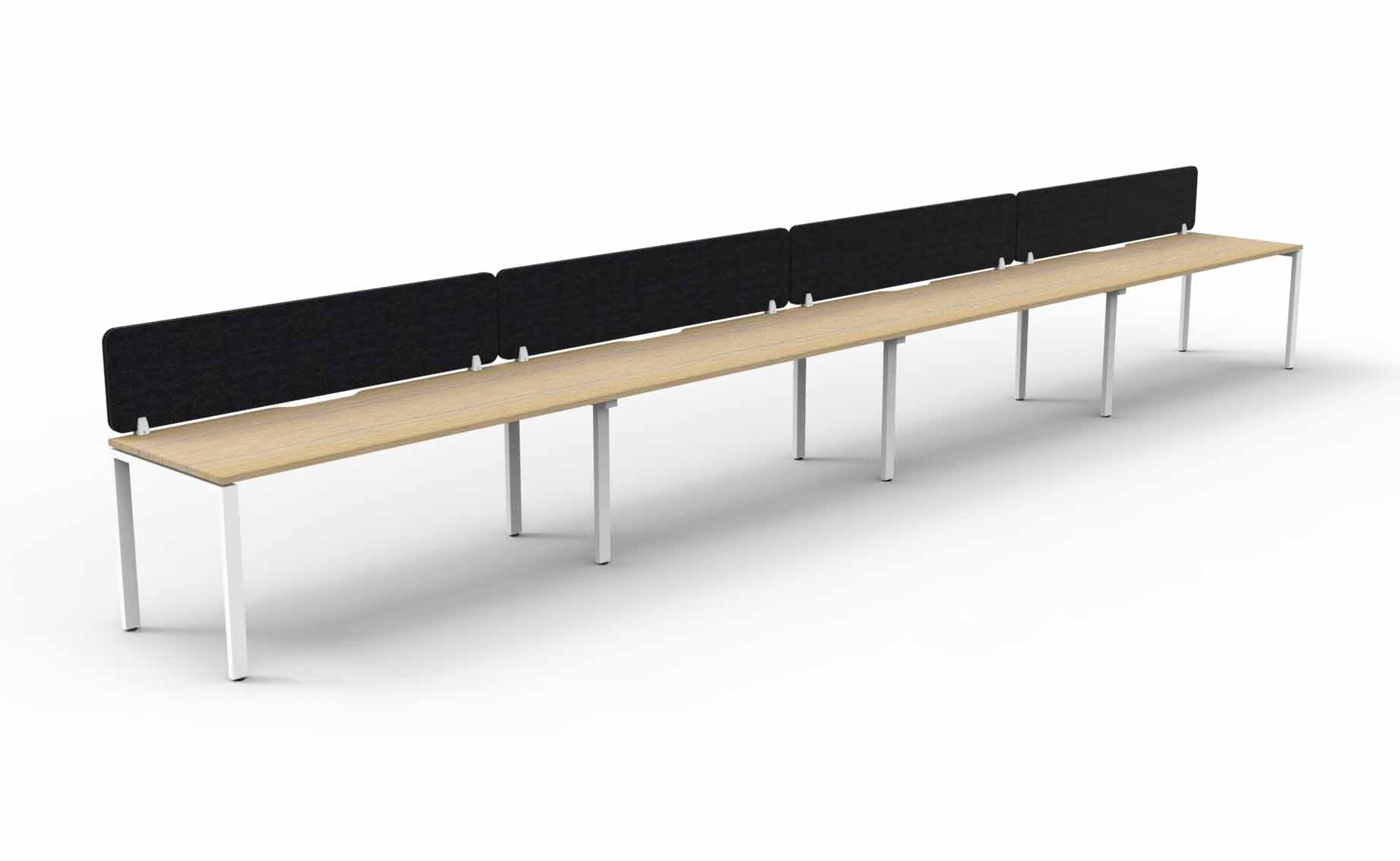 Profile 4 Person Single Sided Workstation - with Eco Screen